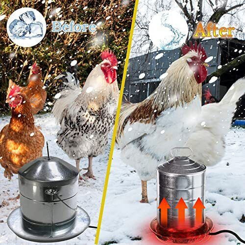 Chicken Water Heater for Winter Poultry Water Heater Warmer Base Chicken Coop