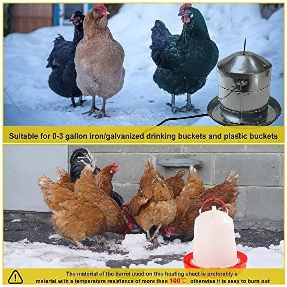 Chicken Water Heater for Winter Poultry Water Heater Warmer Base Chicken Coop