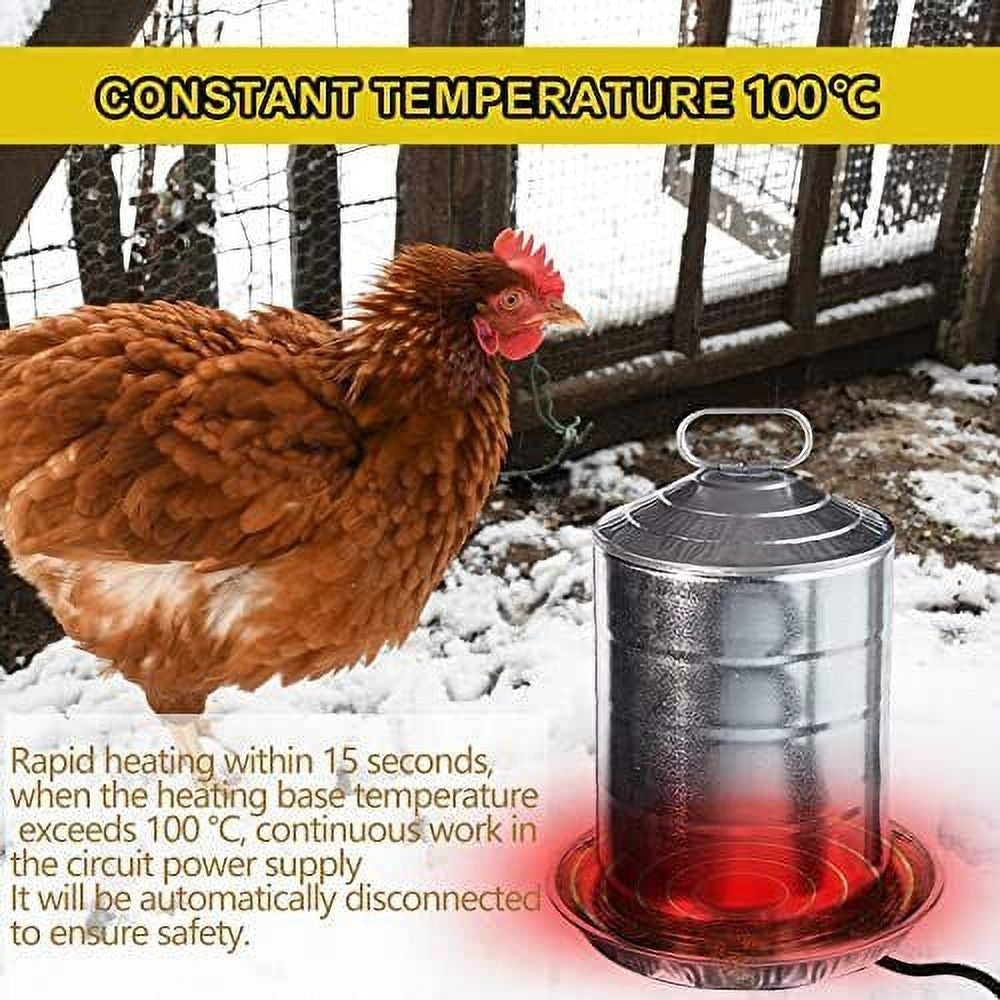 Chicken Water Heater for Winter Poultry Water Heater Warmer Base Chicken Coop