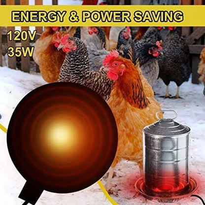 Chicken Water Heater for Winter Poultry Water Heater Warmer Base Chicken Coop